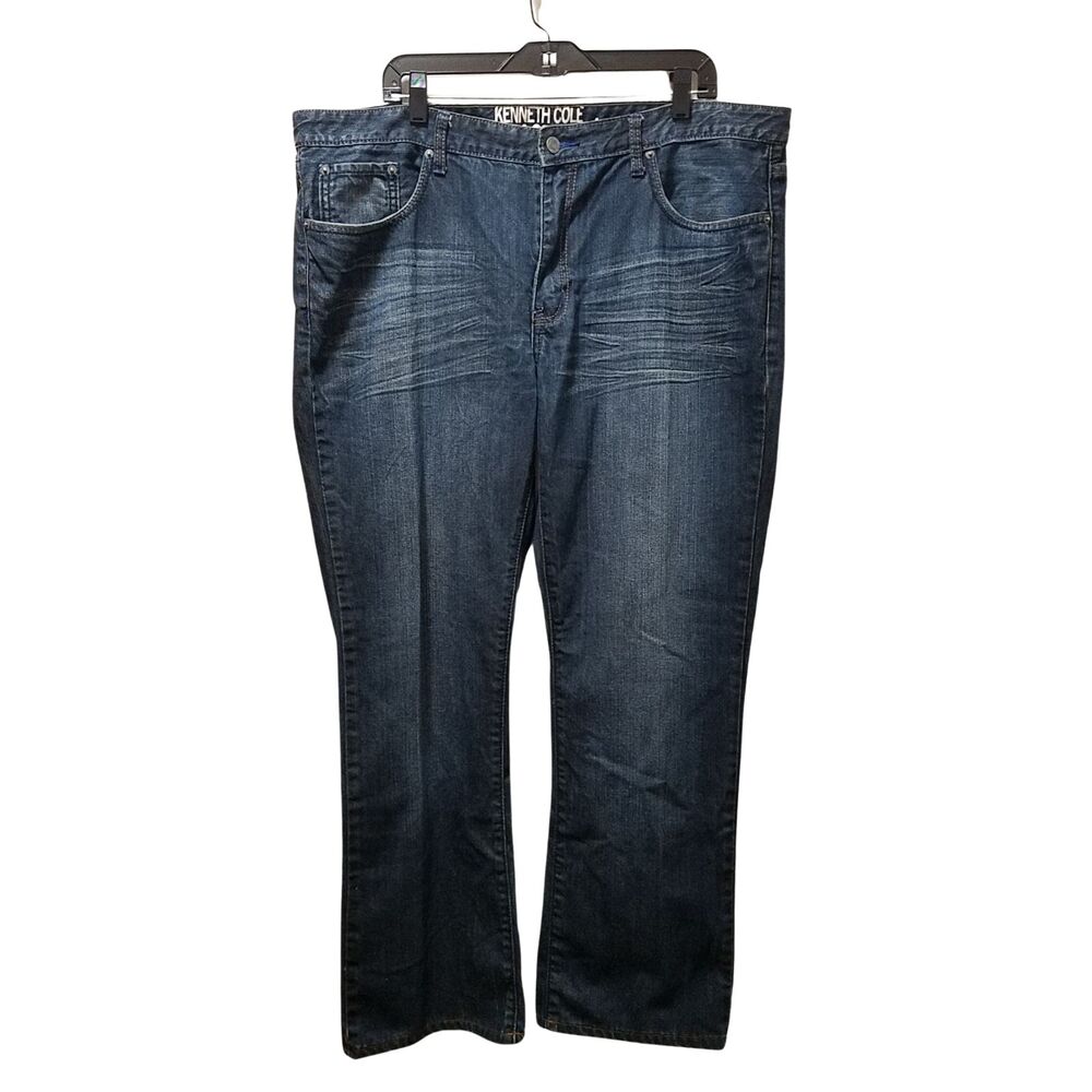 Kenneth Cole Reaction Men’s Boot Blue Denim Jeans 38x30